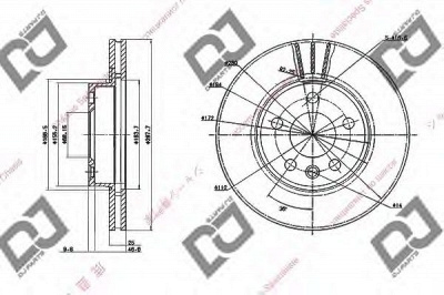 DJ PARTS bd1671 -  Тормозной диск